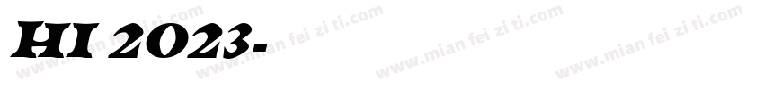 Hi 2023字体转换
